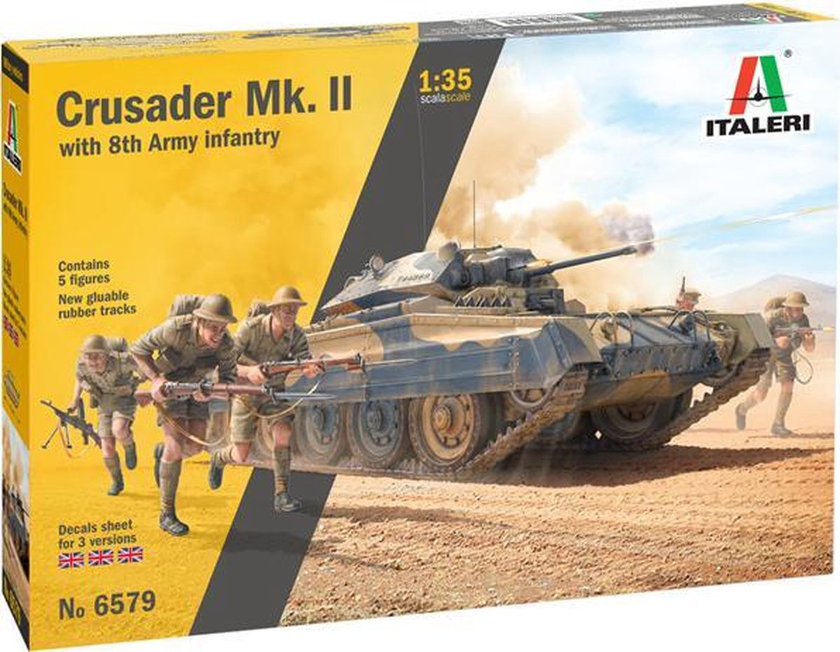 Italeri | 6579 | Crusader Mk.II with 8th army infantry | 1:35